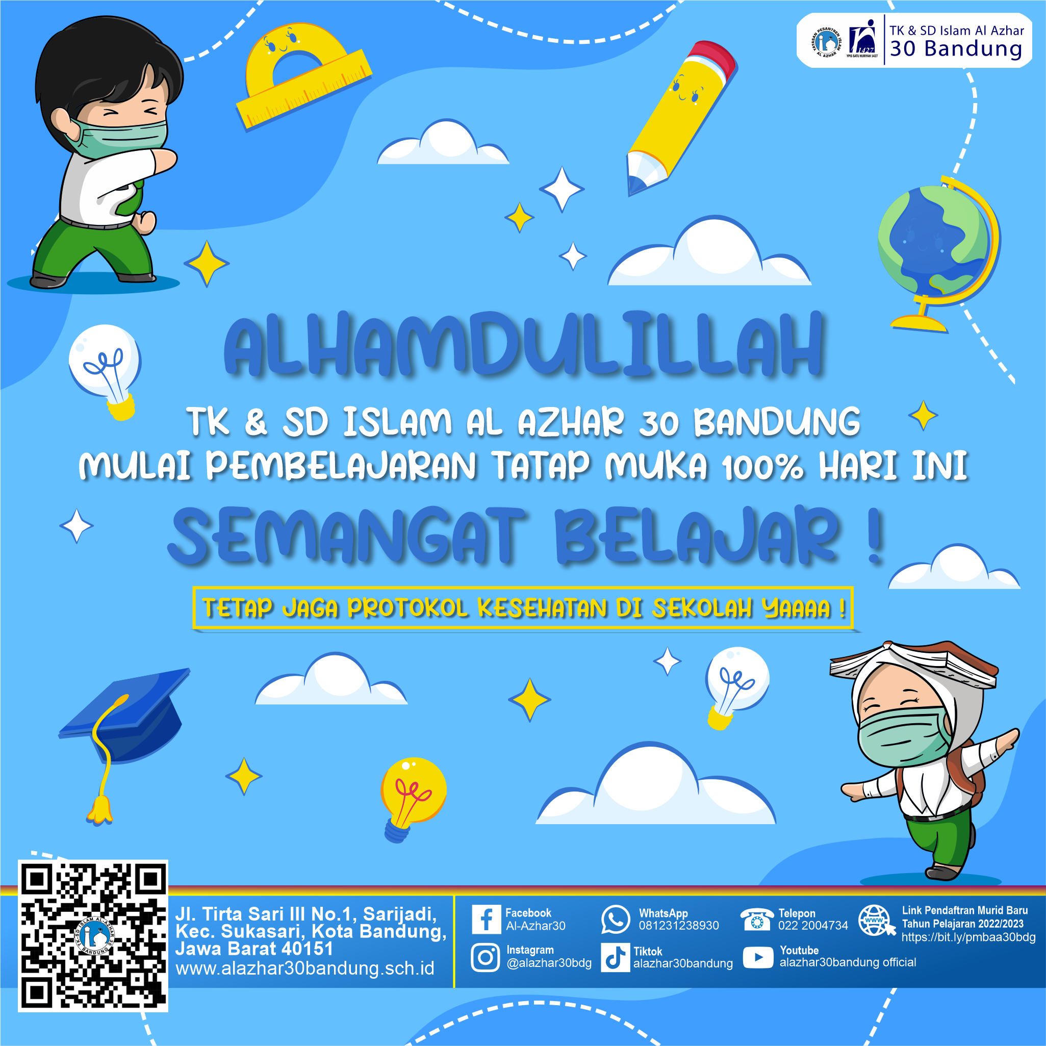 Hari Pertama PTMT 100%