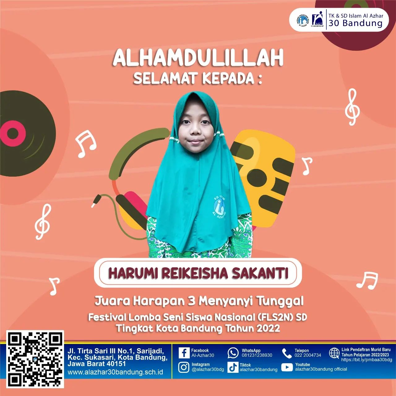 Selamat Juara Harapan 3 Menyanyi Tunggal