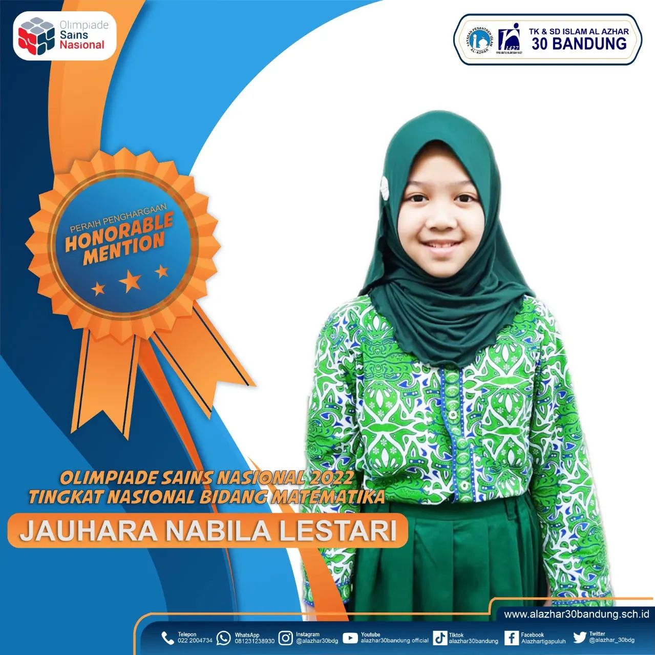 Selamat, Jauhara atas prestasi yang di dapat