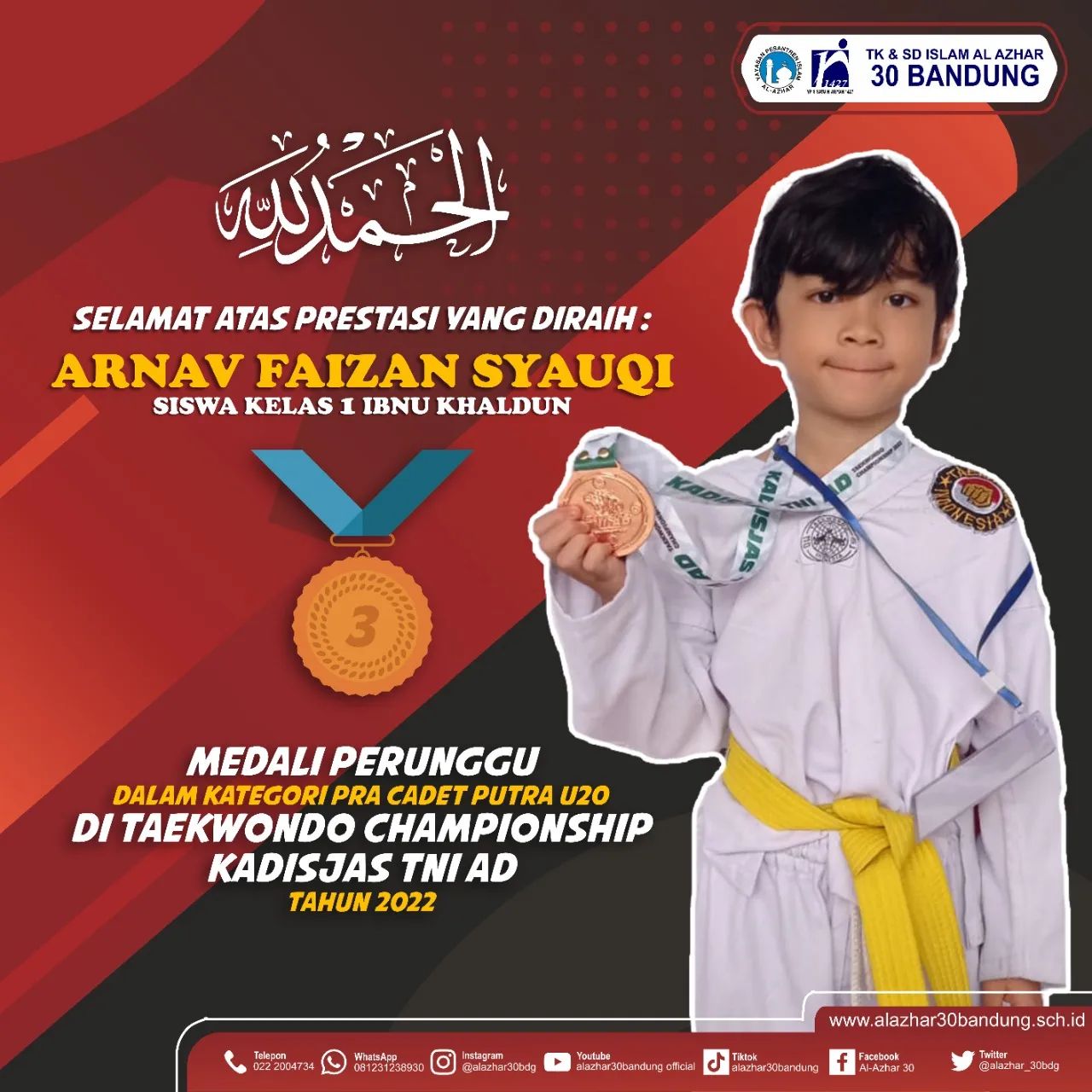 Juara Taekwondo Championship Kadisjas TNI AD Tahun 2022