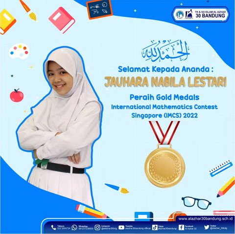 Jauhara meraih GOLD MEDALS di ajang Inernasional