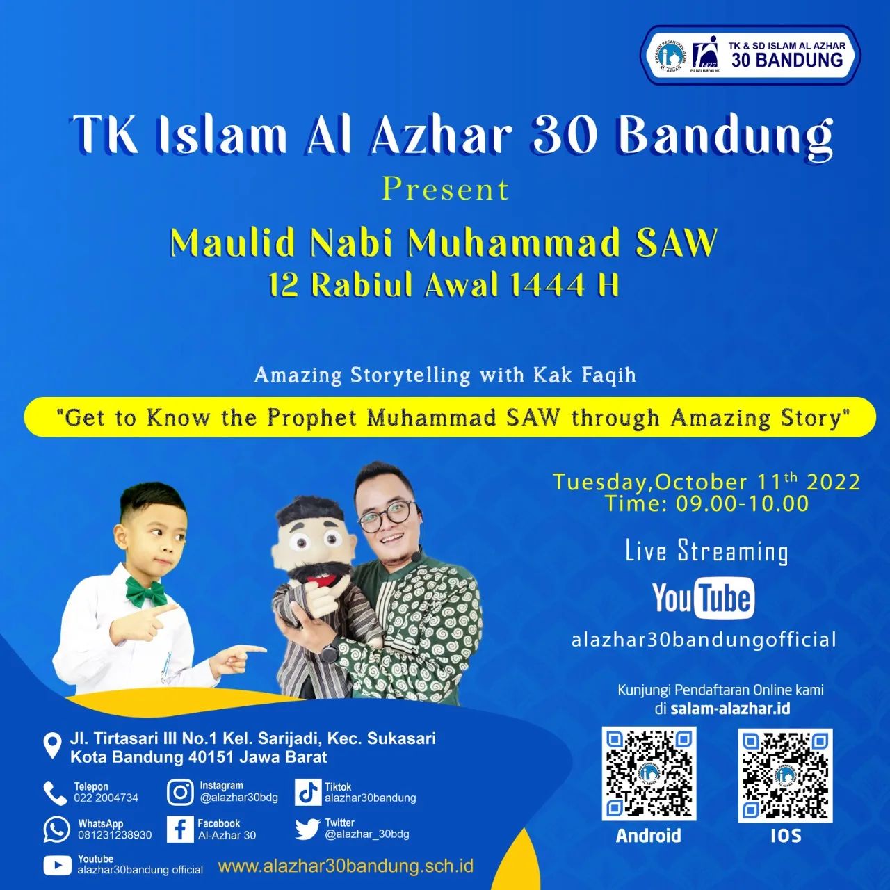TK ISLAM AL AZHAR 30 BANDUNG PRESENT MAULID NABI MUHAMMAD SAW