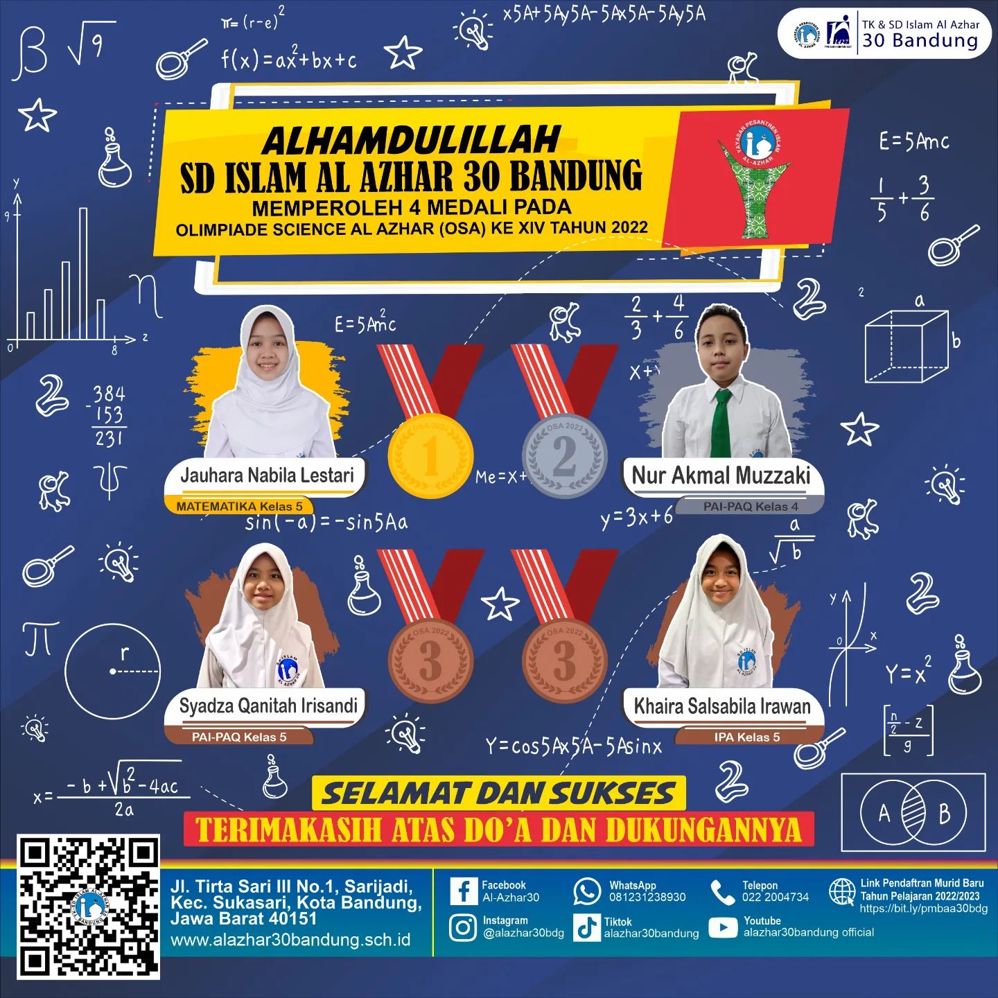 Alhamdulillah SD Islam Al Azhar 30 Bandung Memperoleh juara